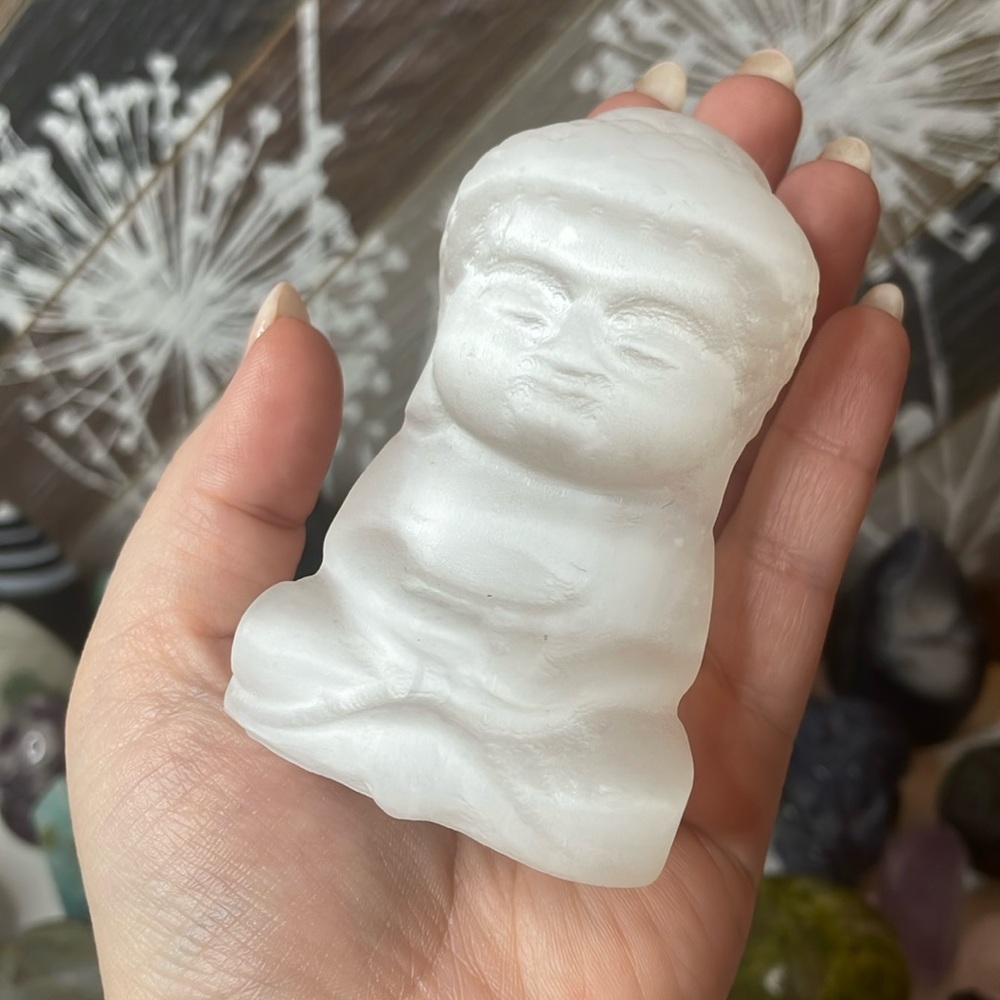 Selenite Crystal Buddha